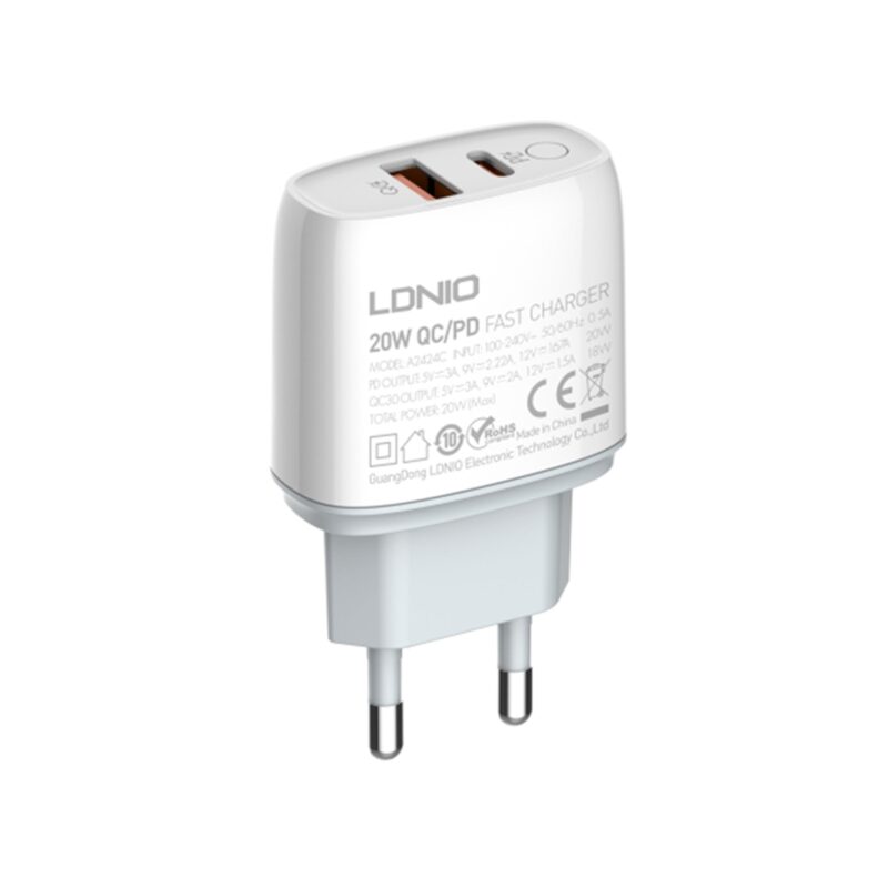 LDNIO 20W PD Charger with Type-C to Lightning Support